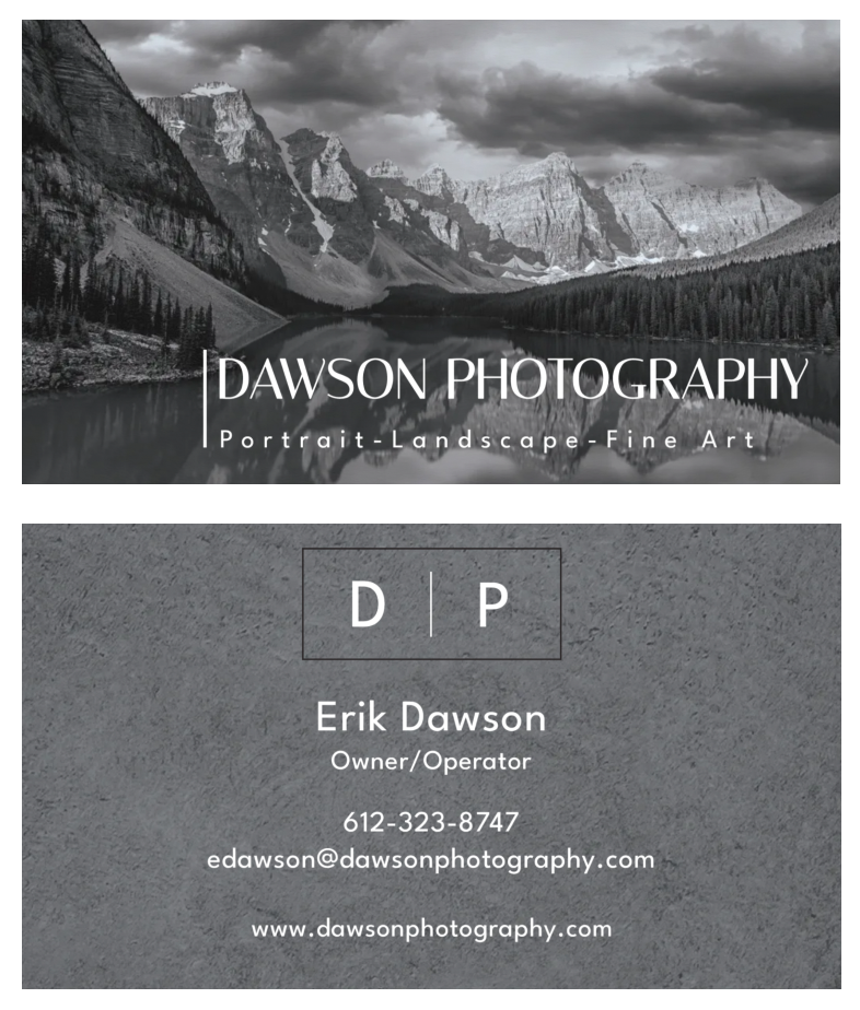 Business Card Front and Back